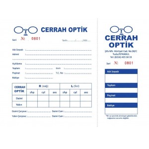 Sipariş Formu Baskılı 14x20cm 2,000 Ad.