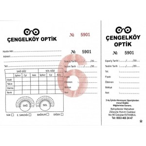 Sipariş Formu Baskılı 14x20cm 2,000 Ad.