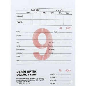 Sipariş Formu Baskılı 14x20cm 2,000 Ad.