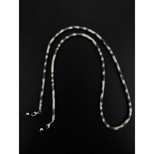 Gözlük Askısı Taşlı Gümüş-Siyah 1 Ad.