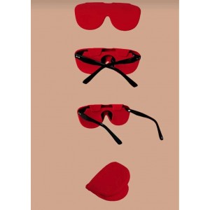 Katlanabilir Silikon Gözlük Kılıfı Kırmızı 1 Ad.