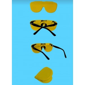 Katlanabilir Silikon Gözlük Kılıfı Sarı 1 Ad.