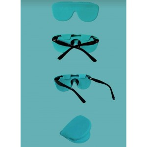 Katlanabilir Silikon Gözlük Kılıfı Turkuaz Mavi 1 Ad.