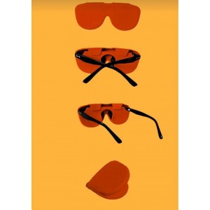 Katlanabilir Silikon Gözlük Kılıfı Turuncu 1 Ad.