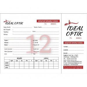 Sipariş Formu Baskılı 14x20cm 2,000 Ad.