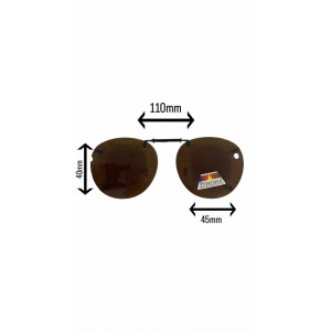 Yaylı Polarize Yuvarlak Kahve Klips
